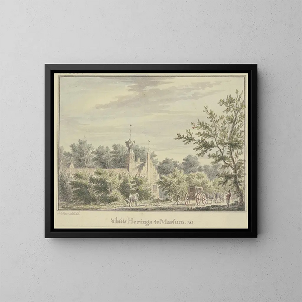 Maison Heringa à Marsum - Abraham de Haen le Jeune — framed artwork on a wall