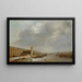 La Grande Galerie du Louvre avec la porte Neuve et la tour de Bois - Abraham de Verwer — framed artwork on a wall