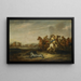 Een cavaleriebattle - Abraham van der Hoef — ingelijst kunstwerk aan de muur