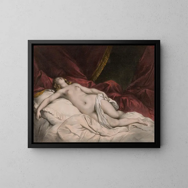 L'âme active - Achille Devéria — framed artwork on a wall