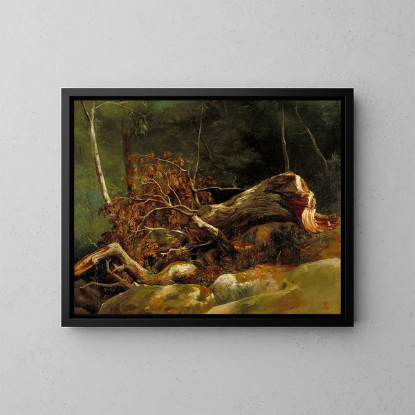 La branche tombée Fontainebleau - Achille Etna Michallon — framed artwork on a wall