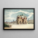 De hof van het Louvre met de triomfboog van het Carrousel - Achille La Niece — ingelijst kunstwerk aan de muur