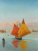 Uitzicht door de lagune van Venetië - Achille Vertunni — weergave van het kunstwerk