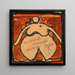 Acte féminin ppiger - Egon Schiele — ingelijst kunstwerk aan de muur