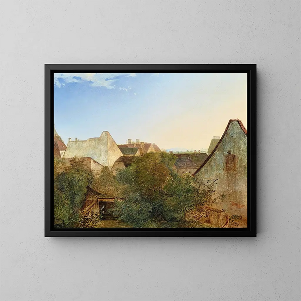 Vue sur les maisons de banlieue de Vienne, Beatrixgasse - Adalbert Stifter — framed artwork on a wall
