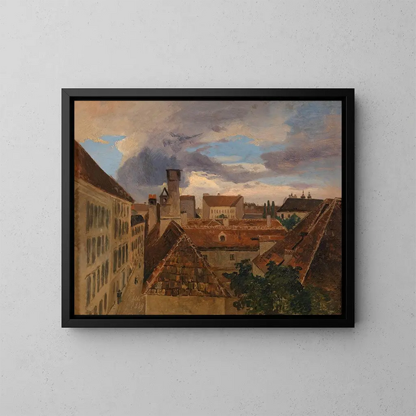 View in Beatrixgasse in Vienna - Adalbert Stifter — framed artwork on a wall