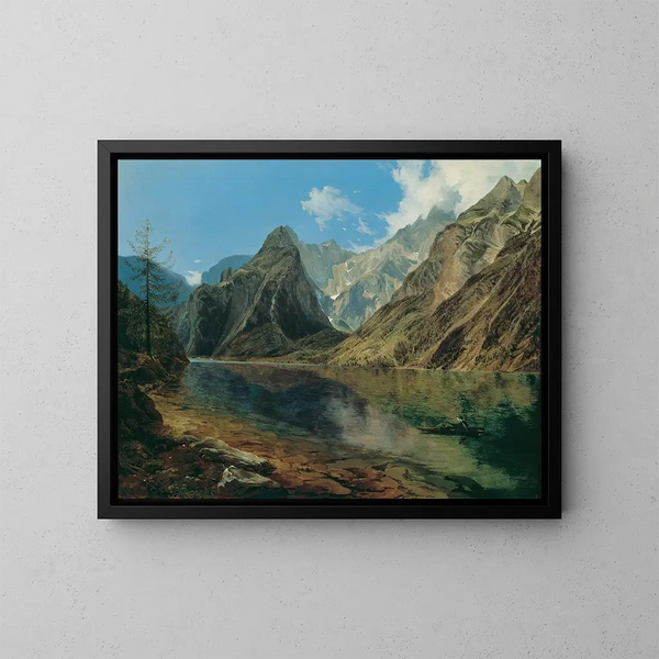 The Königsee Lake with Watzmann - Adalbert Stifter — framed artwork on a wall