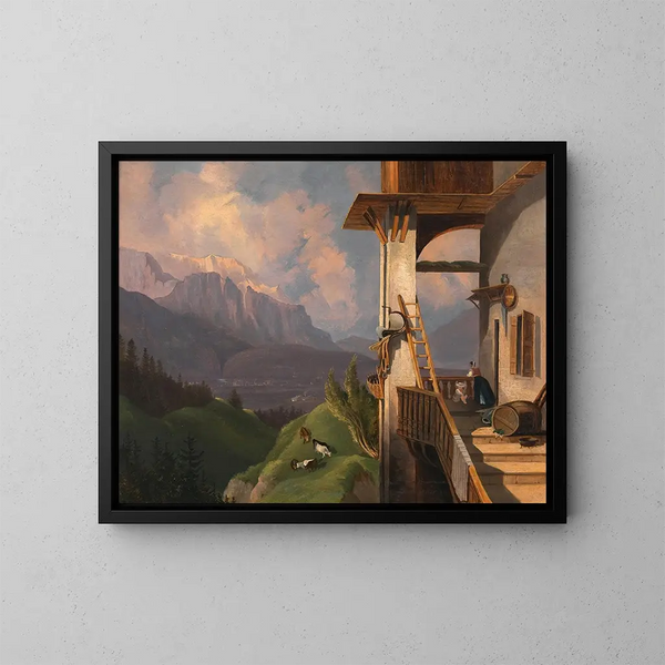 Innsbruck and the Nordkette - Adalbert Stifter — framed artwork on a wall