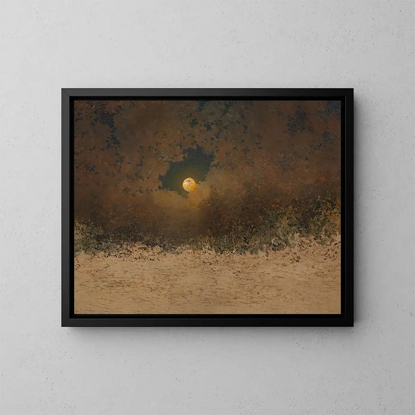 Landscape with Cloudy Sky - Adalbert Stifter — framed artwork on a wall