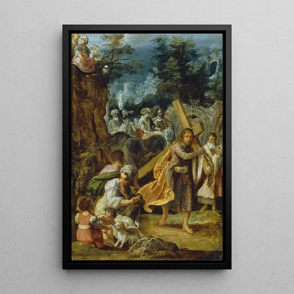 The Frankfurt Retable of the Exaltation of the True Cross Entrance of Emperor Heraclius into Jerusalem - Adam Elsheimer