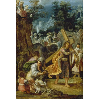 Adam Elsheimer - The Frankfurt Altarpiece of the Exaltation of the True Cross Emperor Heraclius Entry into Jerusalem.webp
