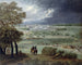 Het Nieuwe Kasteel van Saint-Germain-en-Laye en de tuinen gezien vanaf de rechteroever van de Seine - Adam Frans van der Meulen — weergave van het kunstwerk
