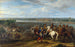 Louis XIV die Nederland doorkruist in Lobith - Adam Frans van der Meulen — weergave van het kunstwerk