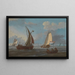 Scheepvaart Hollandse schepen voor de kust van Nederland - Adam Silo — ingelijst kunstwerk aan de muur
