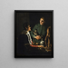 Twee nachtbeeldhouwers in Rome Dubbelportret van François Duquesnoy en Georg Petel - Adam de Coster — ingelijst kunstwerk aan de muur