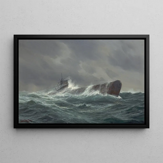 Adolf Bock - Submarine at sea.webp