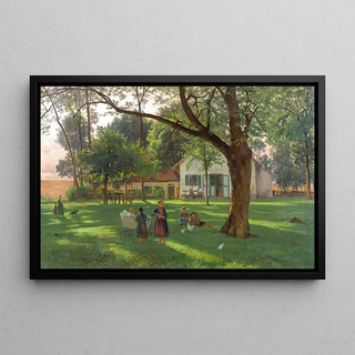 Adolf Chelius - Unter alten Linden bei Erding.webp