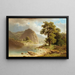 a lakeside landscape - Adolf Chwala — framed artwork on a wall