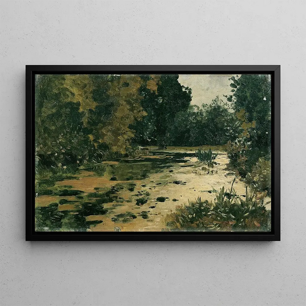 Temple forestier Waldbach - Adolf Ditscheiner — framed artwork on a wall