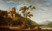 Landschap met Kasteelruïnes - Adolf Fryderyk Harper — weergave van het kunstwerk