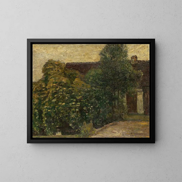 Bûche devant la maison - Adolf Hölzel — framed artwork on a wall