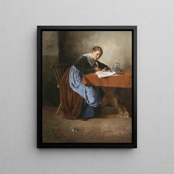 The love letter - Adolf Hölzel — framed artwork on a wall