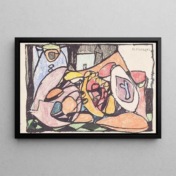 Colorful Invitation Card - Adolf Hölzel — framed artwork on a wall