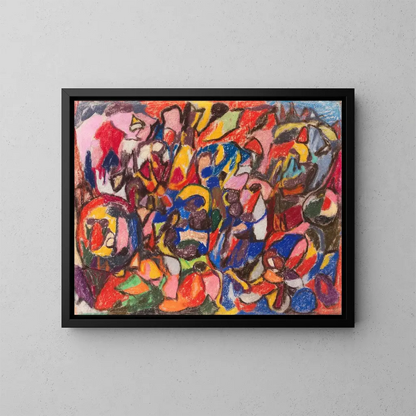 Figures dans un paysage - Adolf Hölzel — framed artwork on a wall
