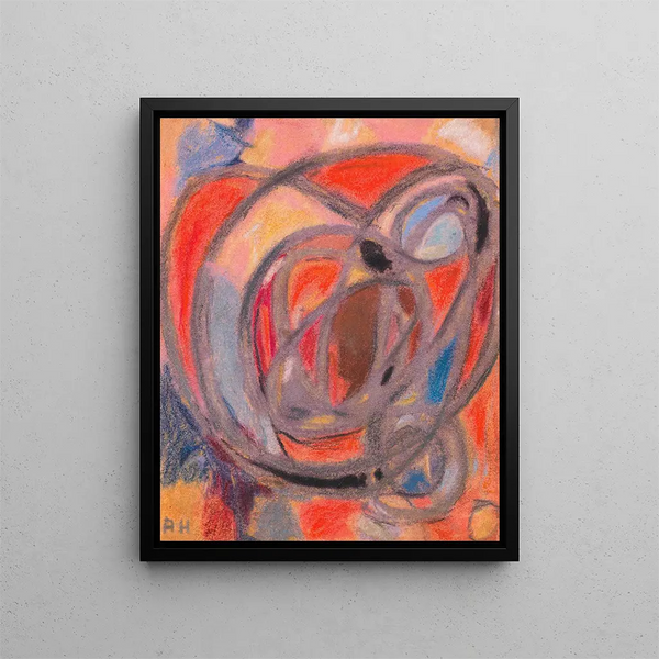 Composition of round and oval shapes - Adolf Hölzel — framed artwork on a wall