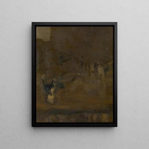 Study of Dachau Landscape - Adolf Hölzel — framed artwork on a wall