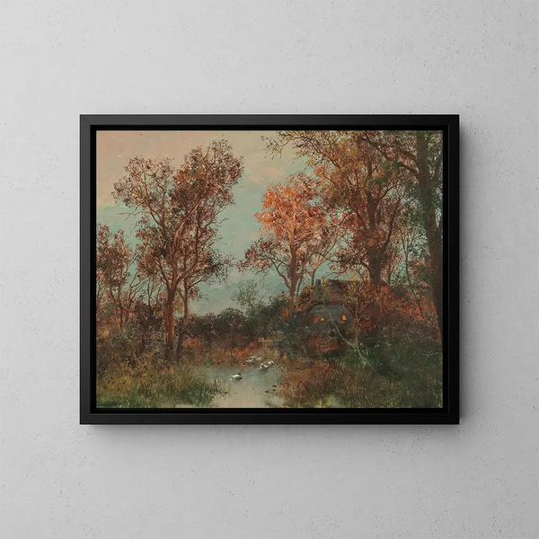 A Summer Evening - Adolf Kaufmann — framed artwork on a wall