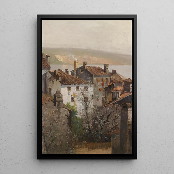 Lente in Istrië - Adolf Kaufmann — ingelijst kunstwerk aan de muur
