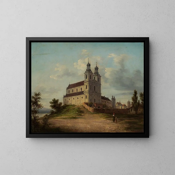 Kerk en klooster van de Pauline in Skaka Kraków - Adolf Kozarski — ingelijst kunstwerk aan de muur