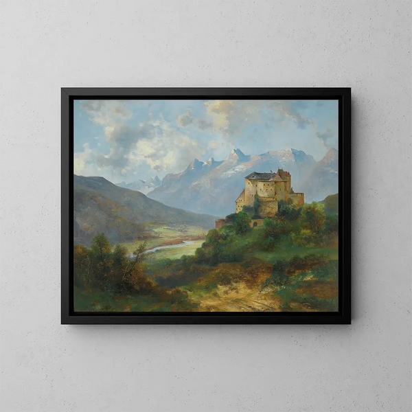 Château de Vaduz - Adolf Obermüllner — framed artwork on a wall