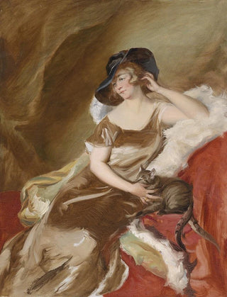 Adolf Pirsch - Bildnis einer Dame mit Katze.webp