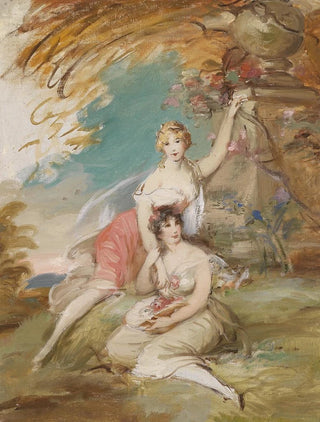 Adolf Pirsch - Zwei Grazien in Landschaft.webp