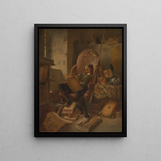 Adolf Schrdter - Don Quixote in his study.webp