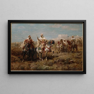 Adolf Schreyer - Arabs on Horseback.webp