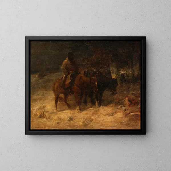 The Return - Adolf Schreyer — framed artwork on a wall