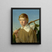 Boy with a Cane - Adolf Senff — framed artwork on a wall