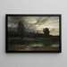 Het klooster Fahr bij Zürich aan de rivier de Limmat - Adolf Stäbli — ingelijst kunstwerk aan de muur