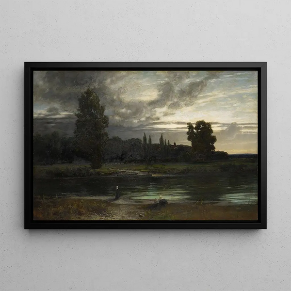 Adolf Stbli - The Nunnery Fahr near Zurich at the River Limmat.webp