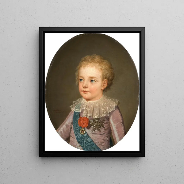 Crownprince Le Dauphin Louis-Joseph-Xavier-François of France 1781-1789 - Adolf Ulrik Wertmüller — framed artwork on a wall