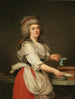 Madame A. Aughi, vriendin van koningin Marie-Antoinette, als melkmeid bij de Koninklijke Melkhal van Trianon - Adolf Ulrik Wertmüller — weergave van het kunstwerk