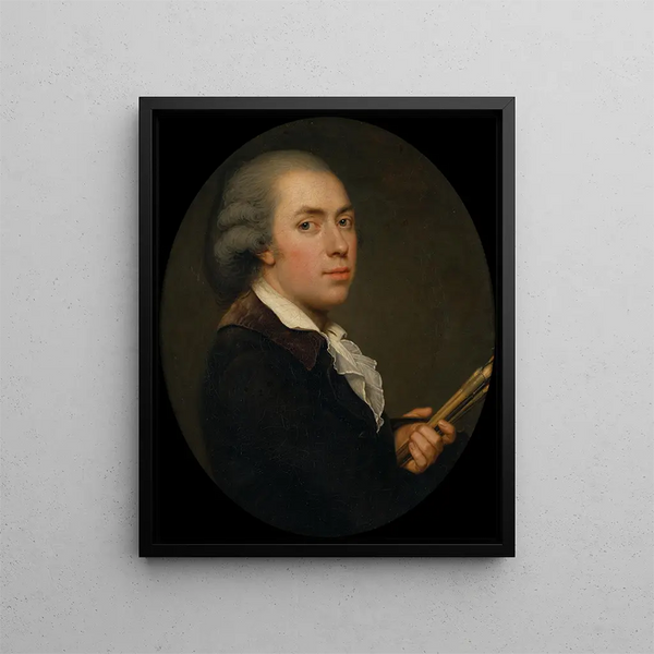 Self-portrait - Adolf Ulrik Wertmüller — framed artwork on a wall