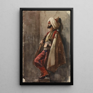 Adolf Von Becker - A Man In An Oriental Costume.webp