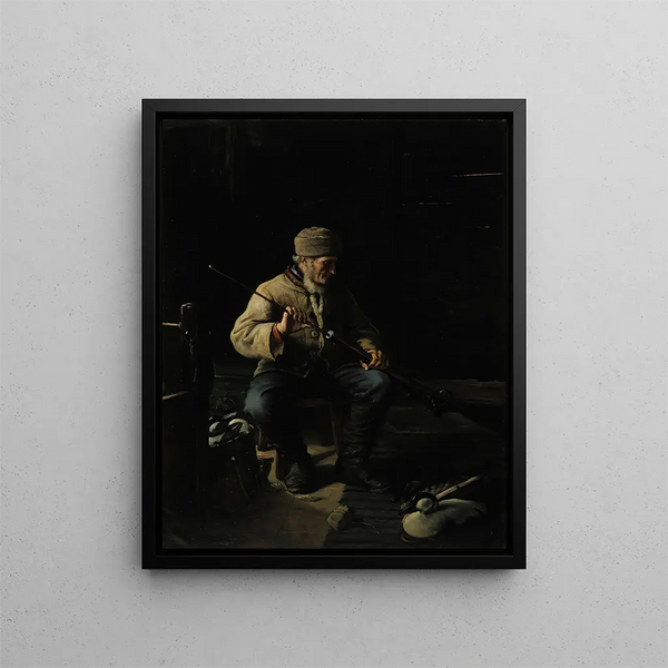 Before the hunt - Adolf von Becker — framed artwork on a wall