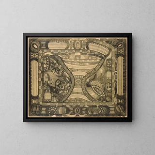 Rosalinda Lina Solo Sngara - Adolf Wölfli — ingelijst kunstwerk aan de muur