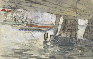 Adolf le Comte - Gezicht onder een spoorviaduct te Amsterdam.webp