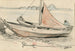 Boot getrokken op de oever - Adolf de Graaf — weergave van het kunstwerk